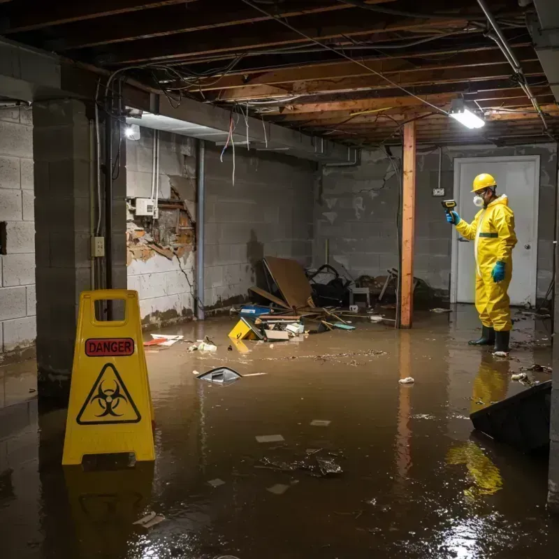 Flooded Basement Electrical Hazard in Marshall County, IL Property