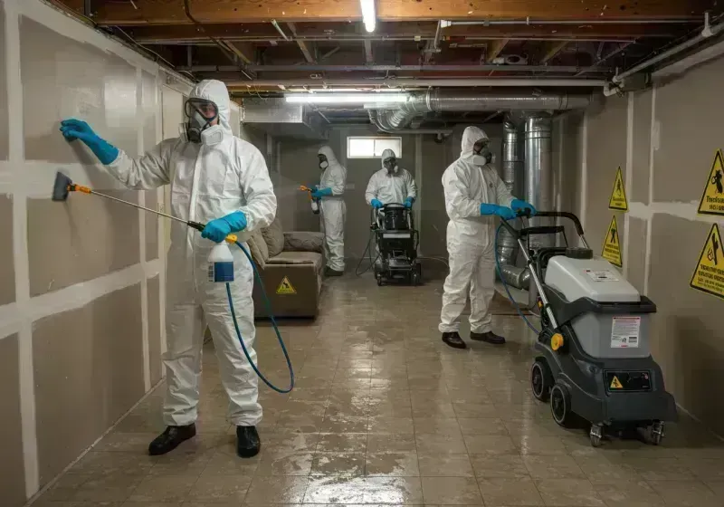 Basement Moisture Removal and Structural Drying process in Marshall County, IL